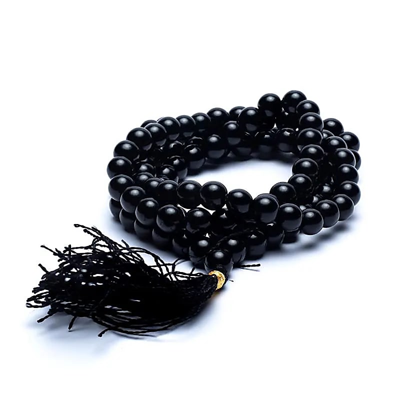 black onyx mala beads from river holistic