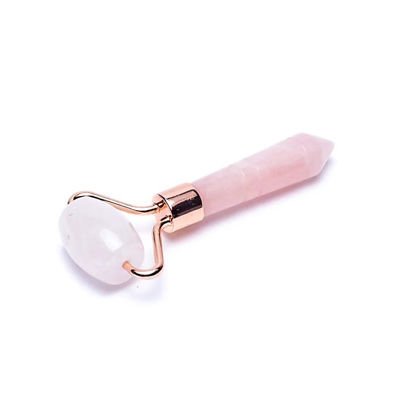 Acupressure massage roller ~ rose quartz